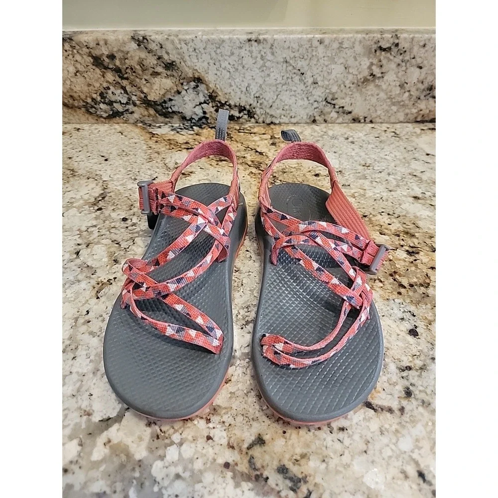 Chaco Womens ZX/2 Cloud Size 5 Sport Shoes Orange Geometric Sandals